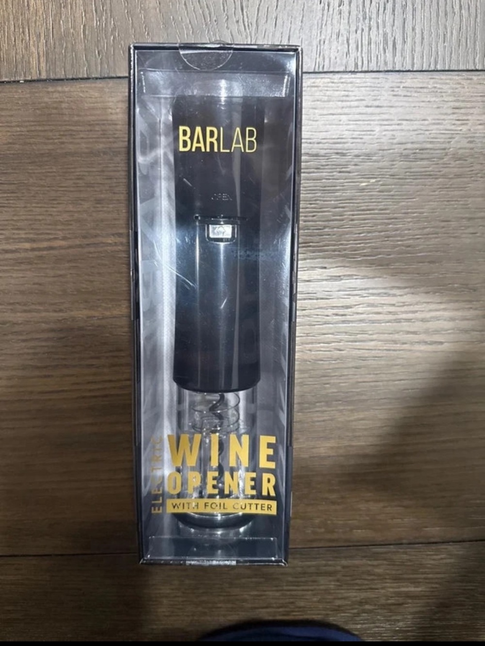 BarLab Black Electric Wine Opener with Foil Cutter
